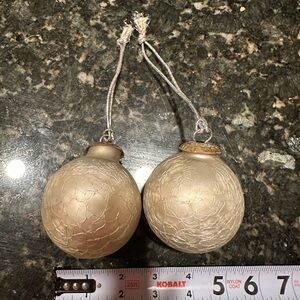 Elegant vintage cream Holiday Ornaments